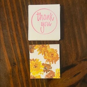12 Handmade Floral Thank You Cards